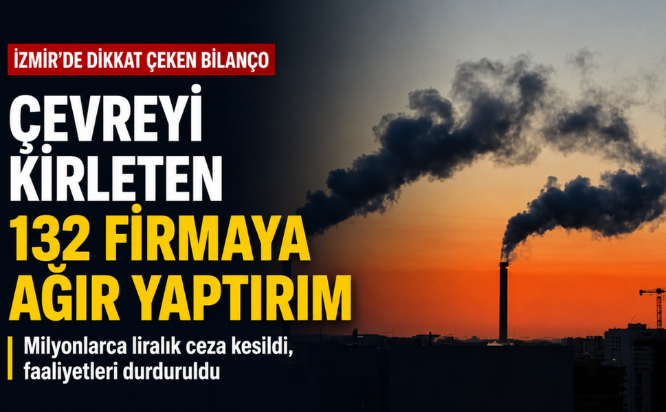 İzmir’de dikkat çeken bilanço: Çevreyi kirleten 132 firmaya ağır yaptırım