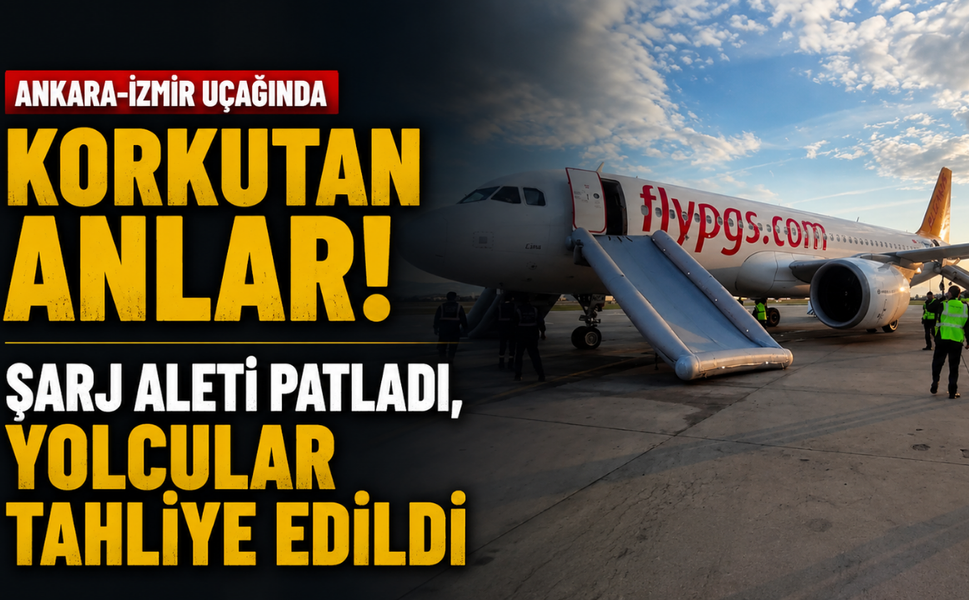 Ankara - İzmir uçağında korkutan anlar: Şarj aleti patladı, yolcular tahliye edildi