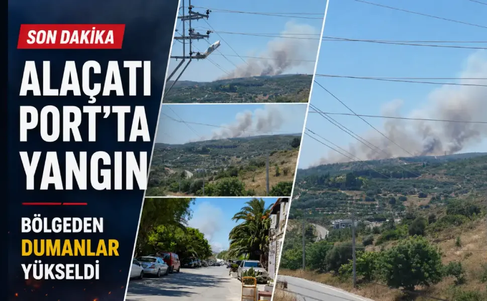 İzmir'de orman yangını: Alaçatı'da ekiplerin havadan karadan müdahalesi başladı