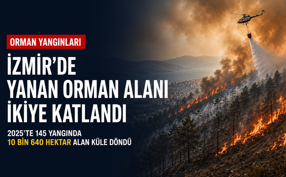 İzmir’de yanan orman alanı ikiye katlandı