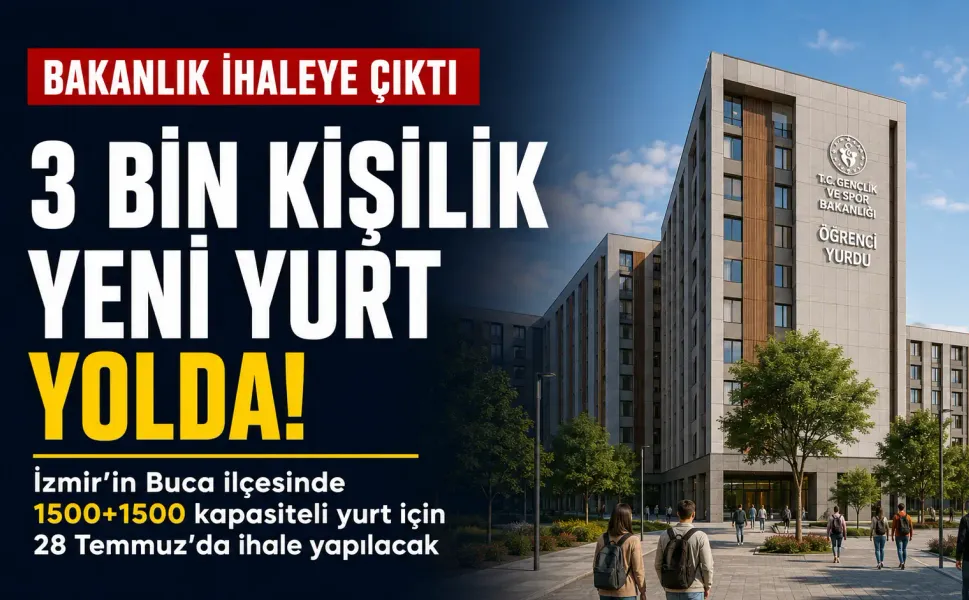 Buca Tınaztepe 3 bin kişilik öğrenci yurdu geliyor: İhale tarihi belli oldu