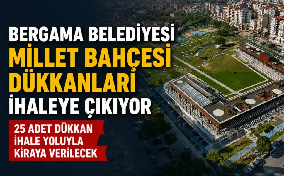 Bergama Millet Bahçesi’ndeki 25 dükkân kiraya verilecek