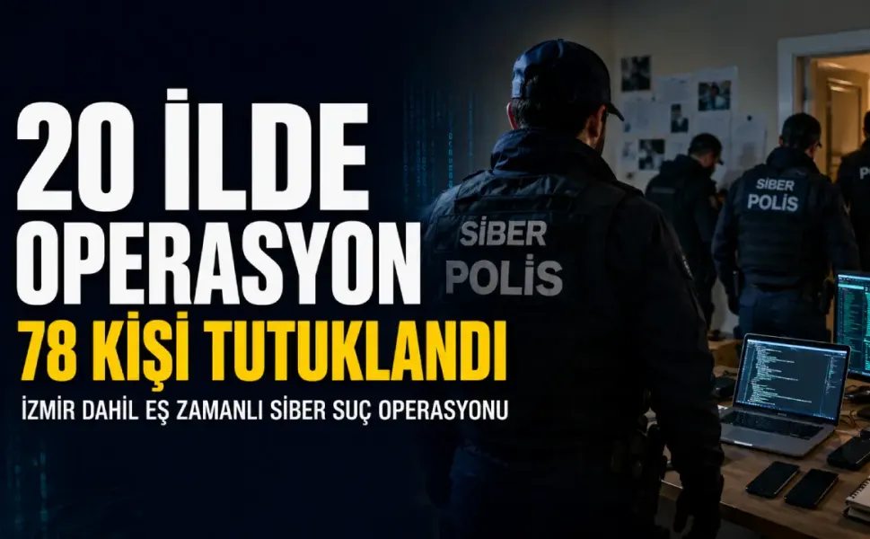 İzmir dahil 20 ilde siber operasyon: 78 şüpheli tutuklandı