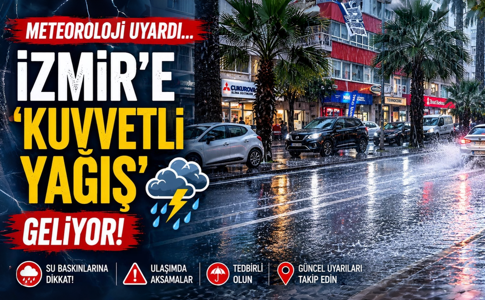 Meteoroloji uyardı... İzmir'e 'kuvvetli yağış' geliyor!