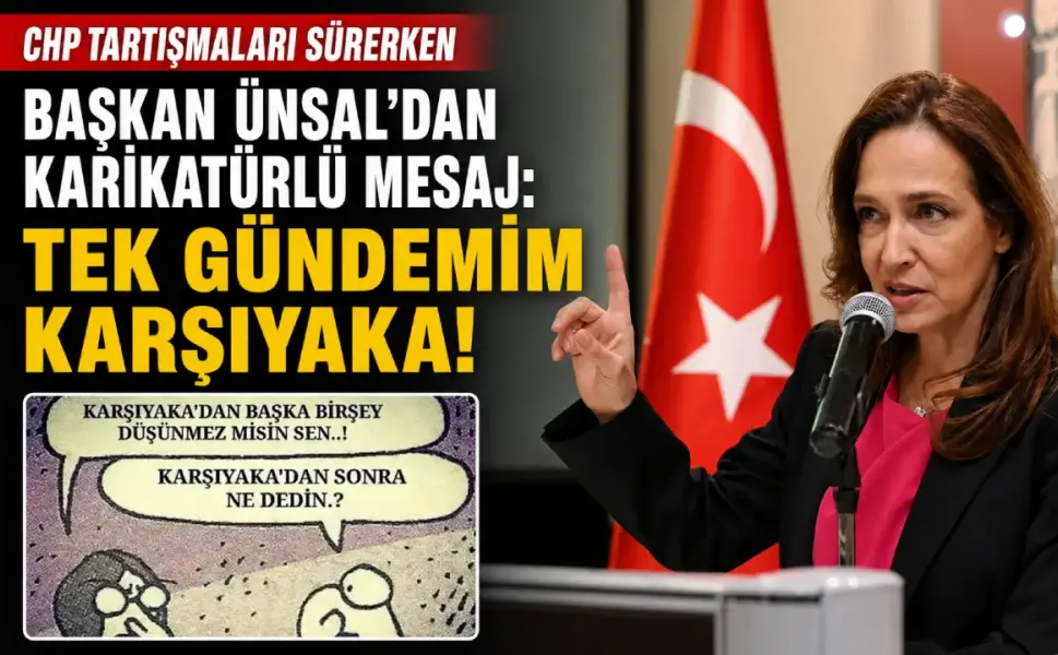 Mutlak butlan tartışmasında Yıldız Ünsal’dan karikatürlü mesaj: Tek gündemim Karşıyaka