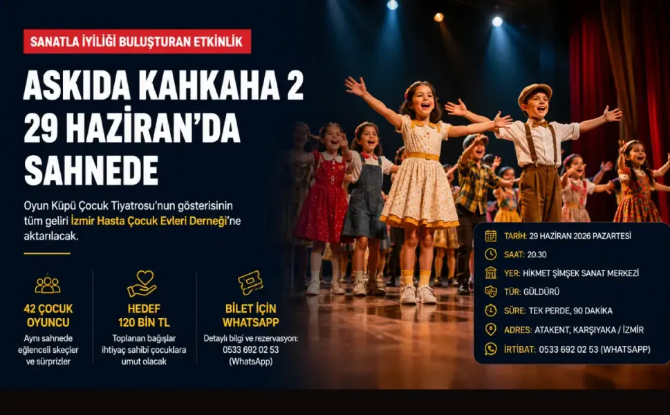 “Askıda Kahkaha 2” ile çocuklar sahnede, gelirler kanser tedavisi gören çocuklara