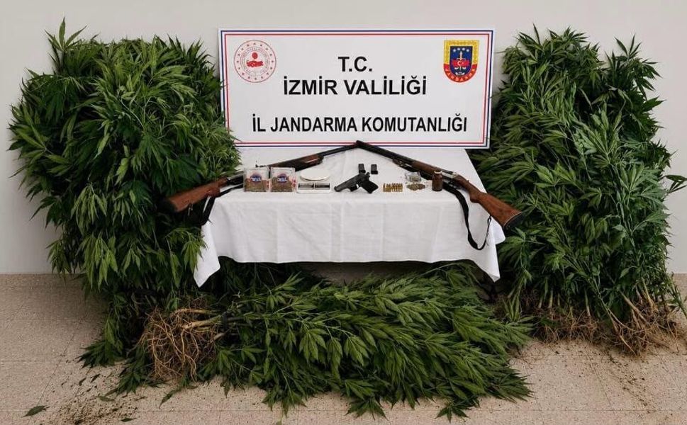 Ödemiş’te ormana kenevir eken şüpheli fotokapana yakalandı