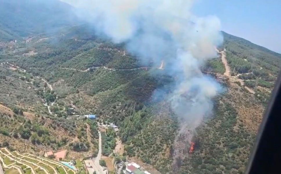 Narlıdere'de ormanlık alanda çıkan yangın kontrol altında