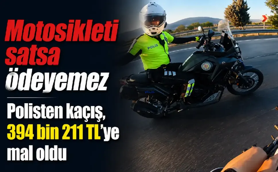 İzmir’de motosikletli kaçış pahalıya patladı: Sürücüye 394 bin TL ceza
