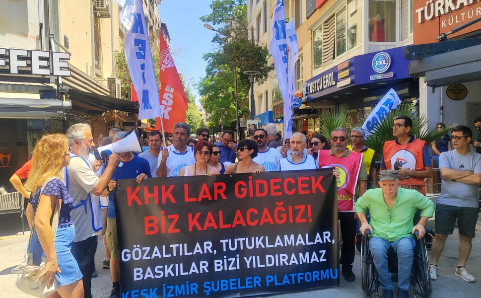 Ankara’daki memur eylemine yönelik polis müdahalesine KESK İzmir'den tepki