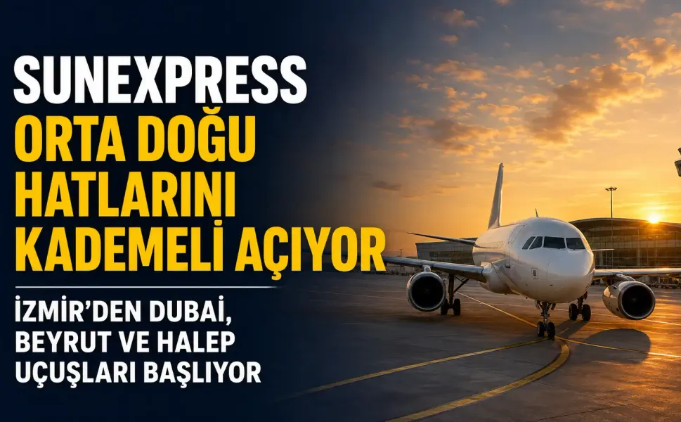 SunExpress Orta Doğu hatlarını kademeli açıyor: İzmir’den Dubai, Beyrut ve Halep uçuşları başlıyor