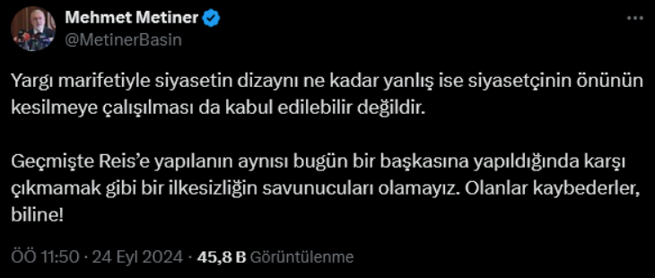 Ak Parti'li Mehmet Metiner