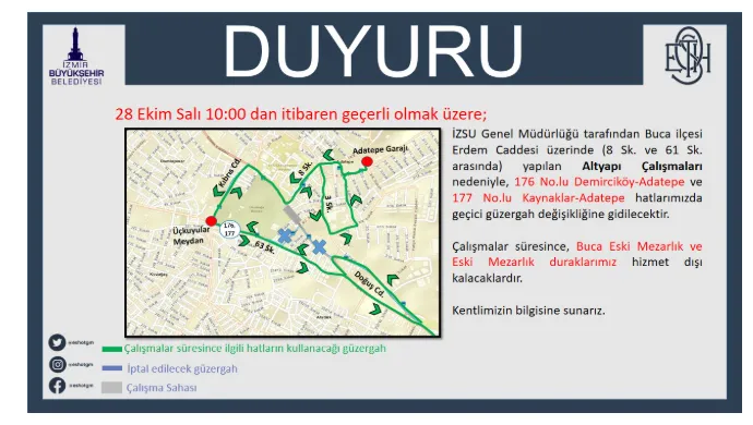 Eshottan Uyari 12 Numarali Eshot Hattinin Guzergahi Bugun Saat 1000Dan Itibaren Degistirildi-4