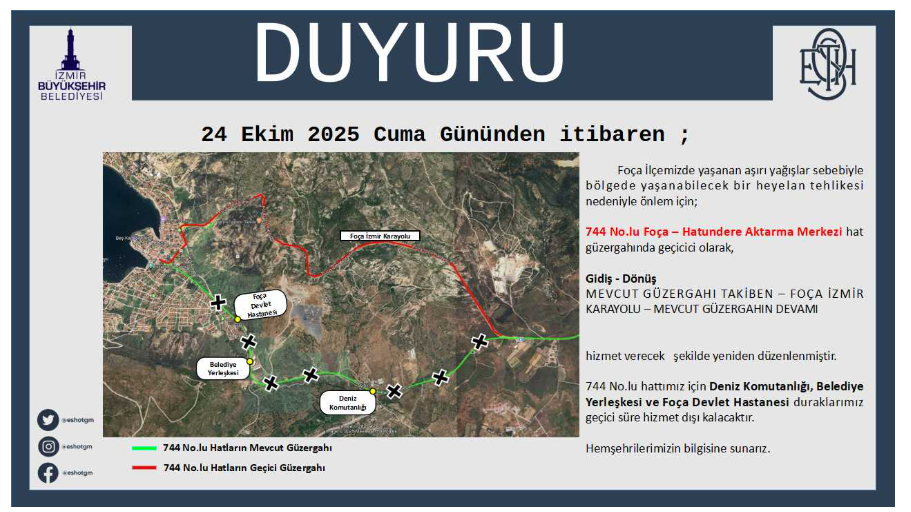 Focada Saganak Yagisin Ardindan Ulasimda Duzenleme Izmirdeki Eshot Hatti Icin Heyelan Tehlikesine Karsi Onlem Alindi-1