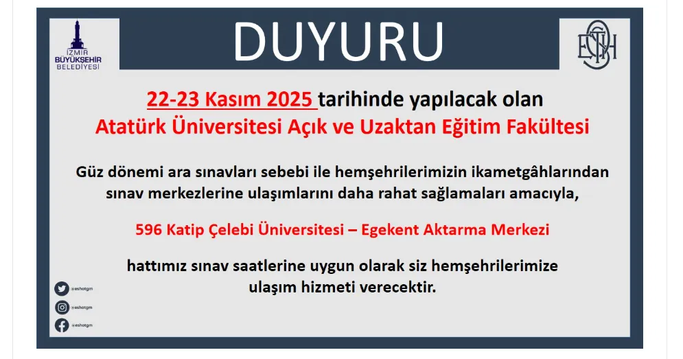 Izmirde Sinav Gunu Icin Eshottan Duzenleme Bu Hattin Saatleri Yeniden Ayarlandi 1