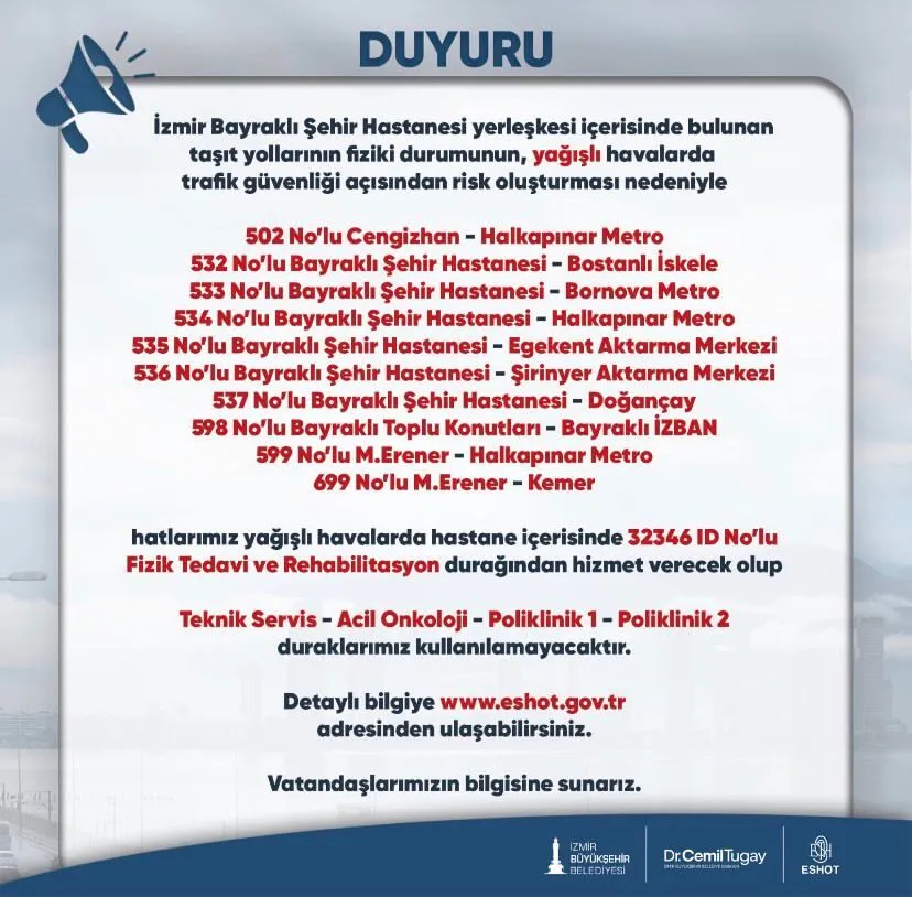 Eshot Genel Mudurlugu Beklenen