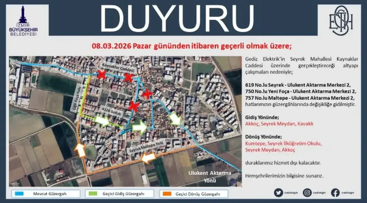Izmir De 4 Eshot Hattinin Guzergahi Degisti 3