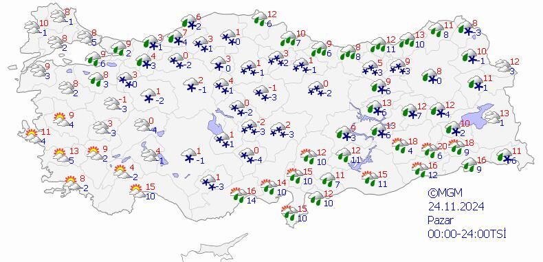 İç Anadolu bölgesi kar yağışı uyarısı